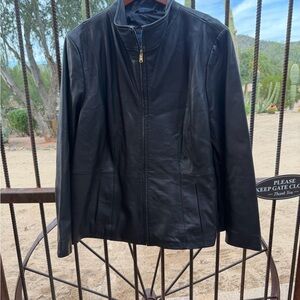 Cole Haan Black Leather Jacket
